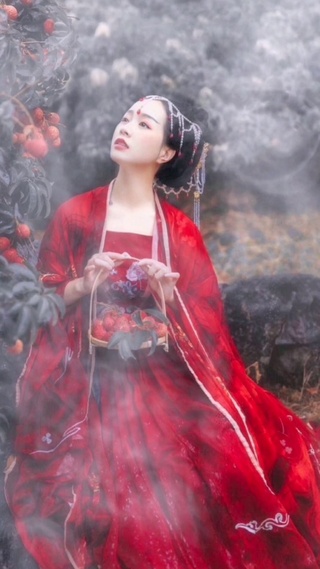 古风红衣小姐姐