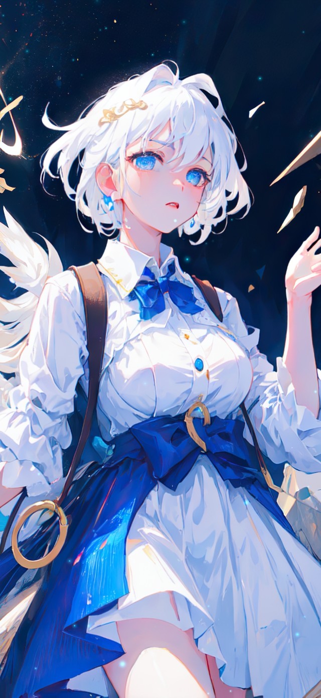 蓝眼睛可爱动漫女孩