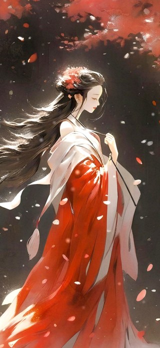 枫雪灯下红罗纱