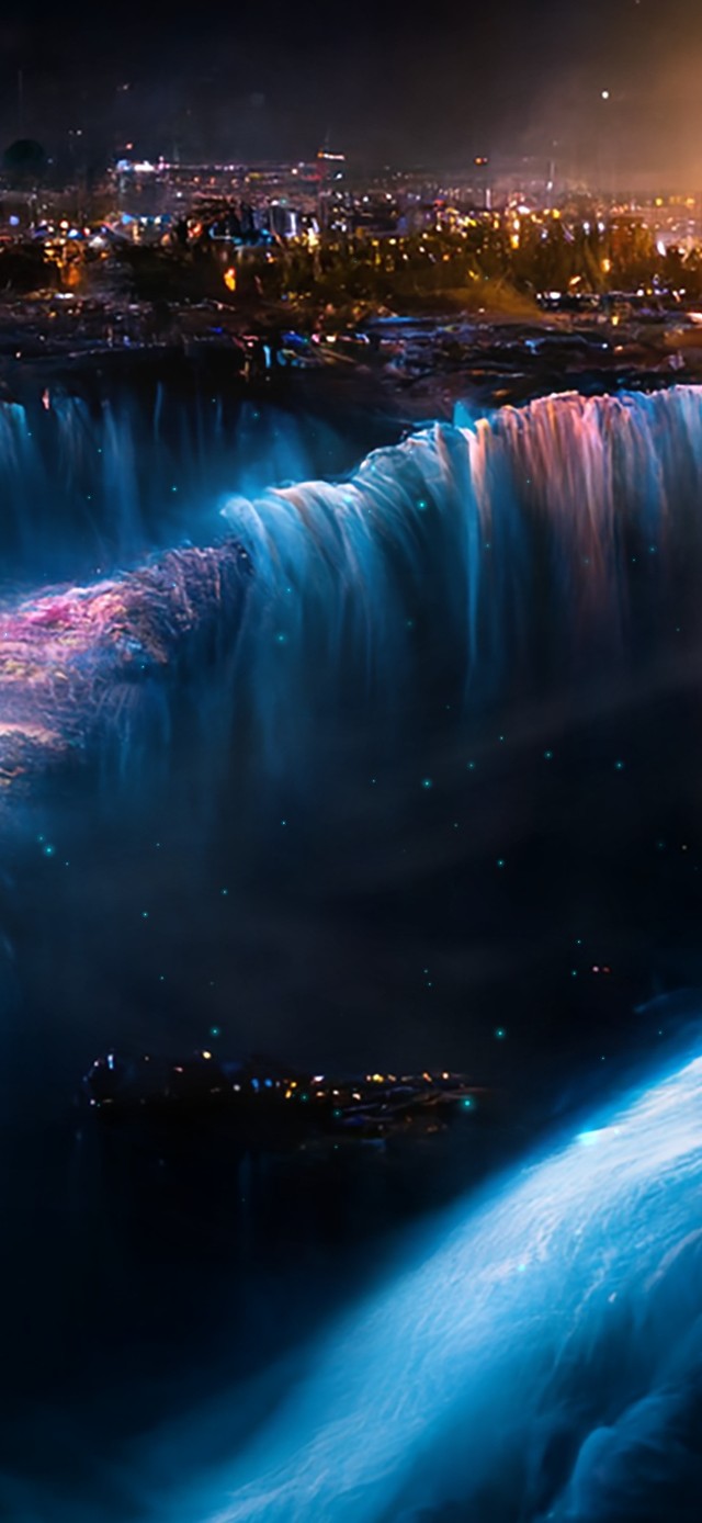 唯美治愈梦幻瀑布