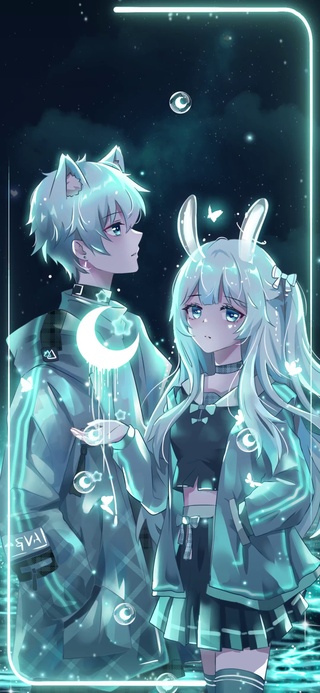 情侣月光散落星河