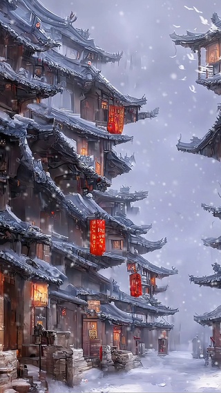 下雪壁纸 下雪手机壁纸 下雪手机动态壁纸 元气壁纸