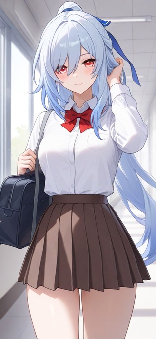 唯美夏日校园少女