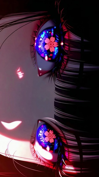 樱花霓虹瞳：眨眼动态