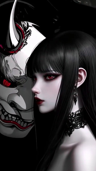 红瞳恶魔少女