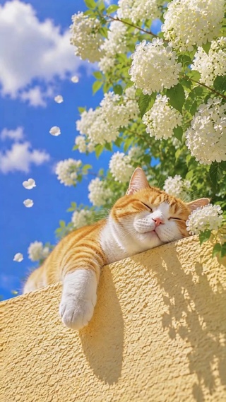 睡觉的橘猫