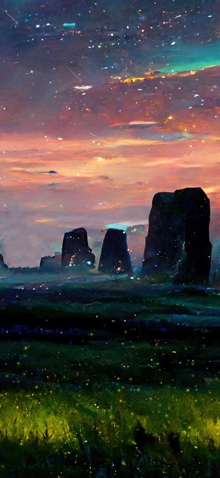 4K唯美治愈梦幻星空田野