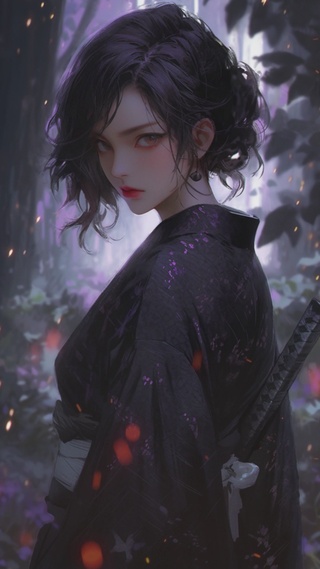穿黑袍的冷酷美女