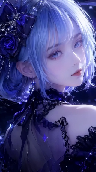 幽蓝幻月