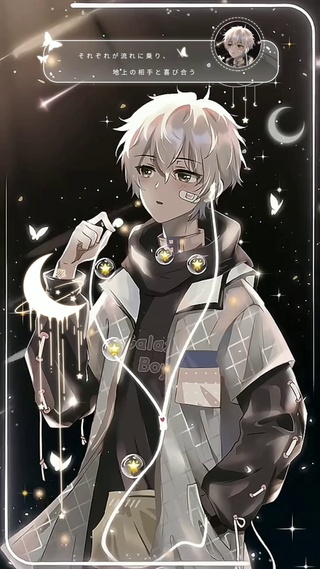 炫酷星辉耳机少年