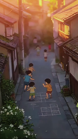 夕阳下的怀旧时光
