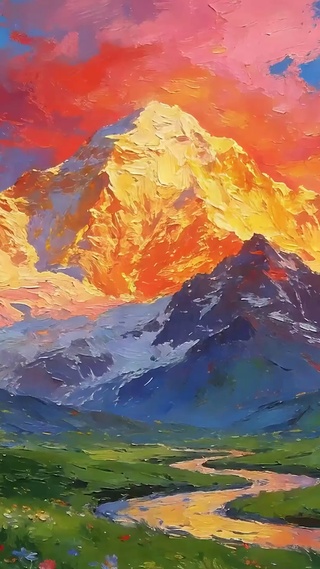 高山河流