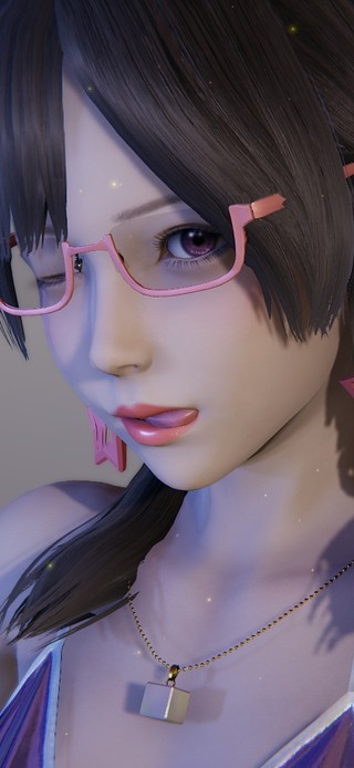 可爱眼镜女孩