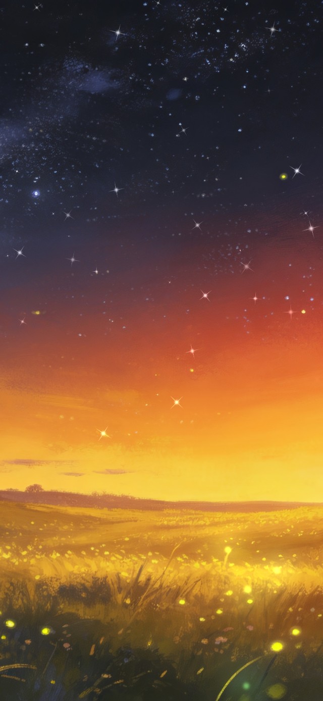 花漾壁纸|晚霞星空的温柔暮色