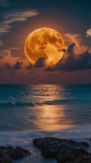 海边唯美夜晚