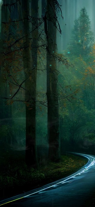 4k 治愈护眼雨天绿林