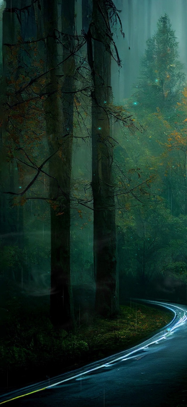 4k 治愈护眼雨天绿林