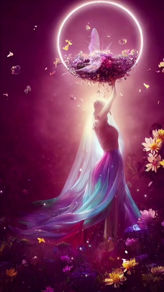 仙女捧花