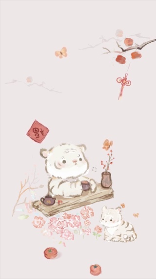 花园里可爱的老虎_1
