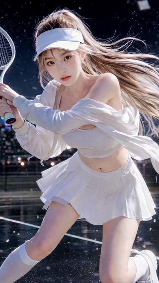 夜场网球少女
