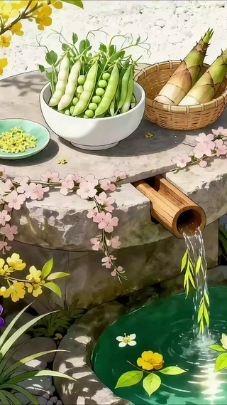 秋日庭院一角