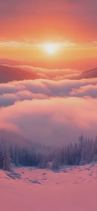雪岭朝晖