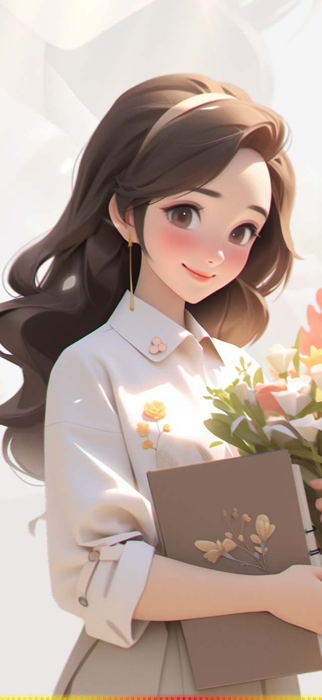 4K性感清纯美女老师插画