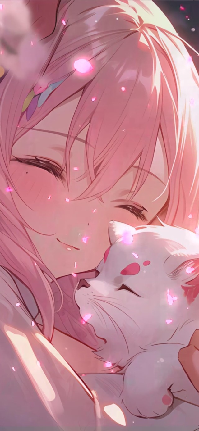 可爱女孩与萌宠