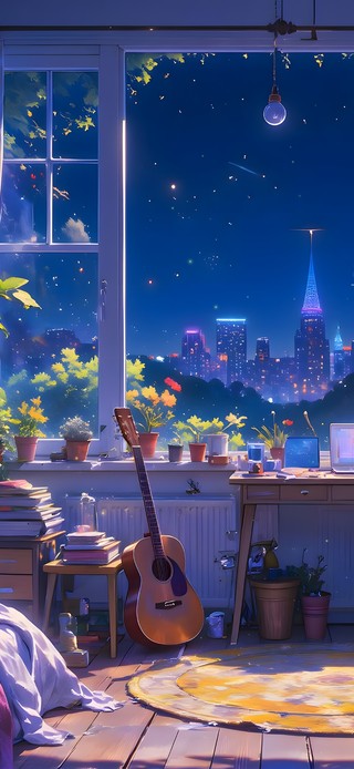 夜晚安静的房间