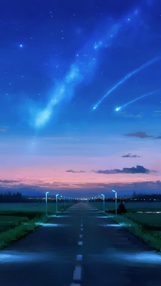 夜路星光