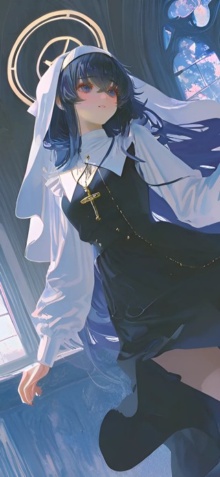 古关忧-教堂修女制服美女