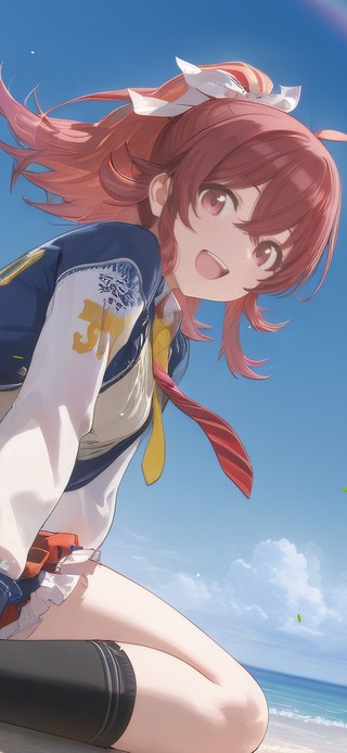唯美海边少女