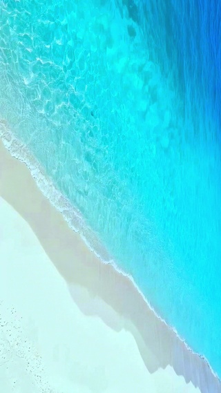 治愈沙滩海浪4K