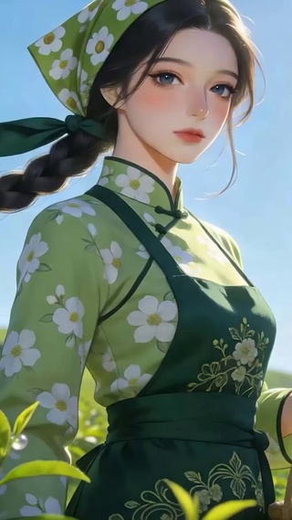 采茶叶女孩