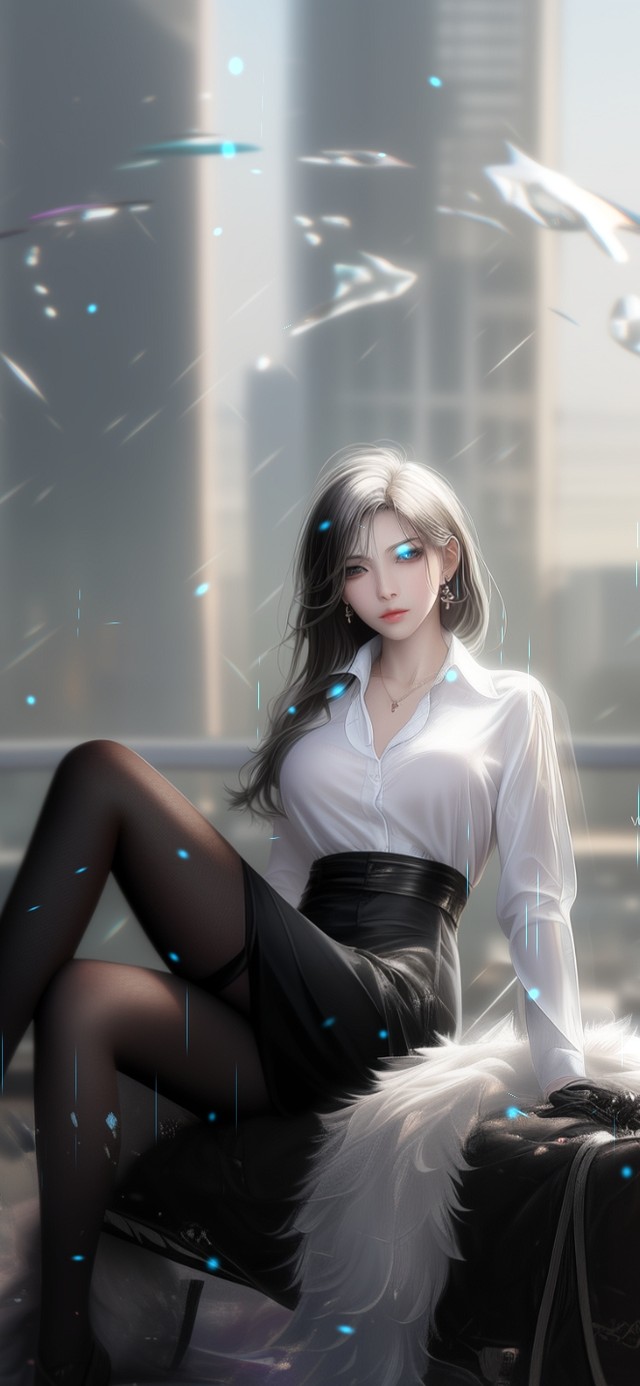 她的气质高雅脱俗