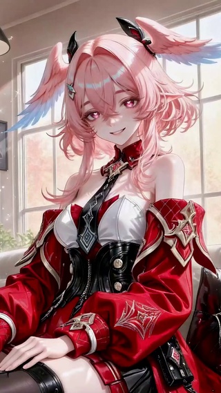温馨房间粉发美少女莉奈娅