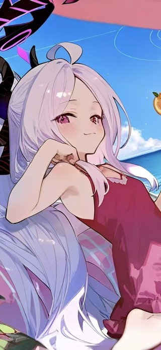 海边沙滩泳装少女-空崎日奈