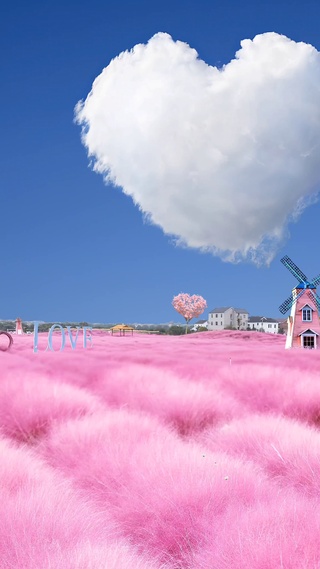 粉黛花海