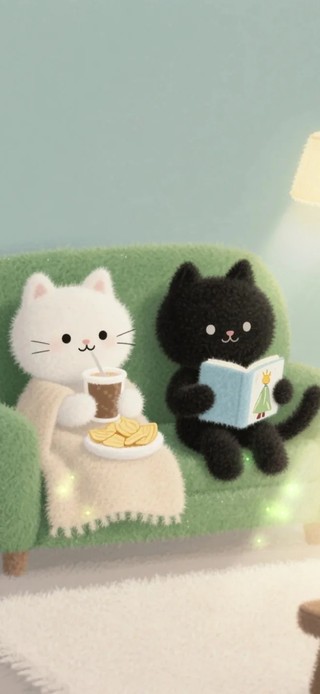 温馨小猫～看电视