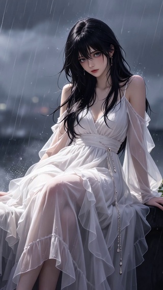 雨中少女