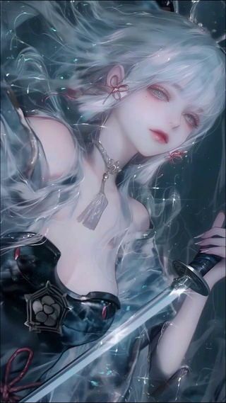 水之境-白发少女