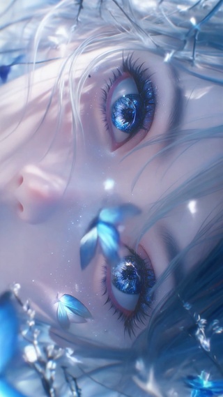 蓝瞳载梦 蝶落心间