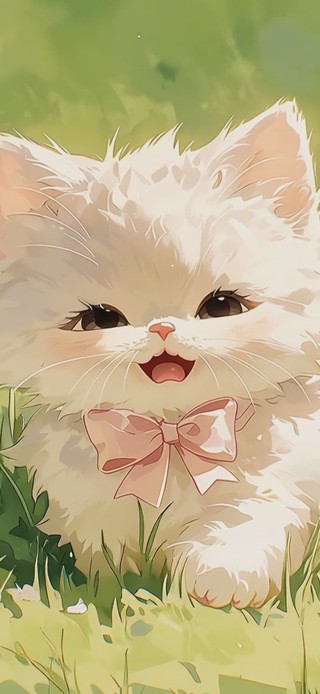 草地上的小猫咪