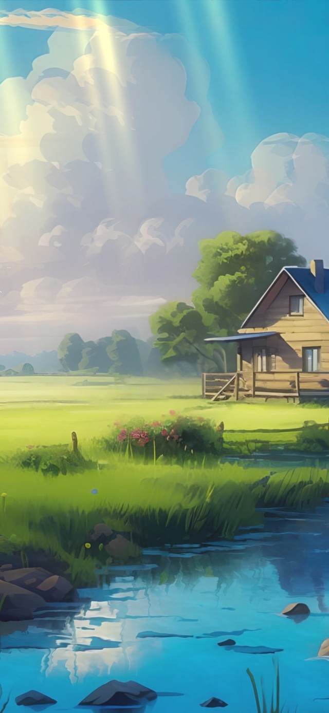 4K唯美草原小屋