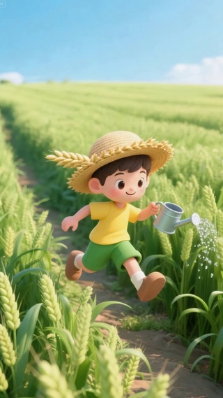 风吹麦浪