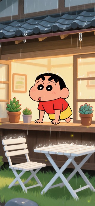 下雨天小新