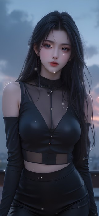 黑衣美女