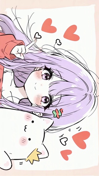 可爱猫咪女孩