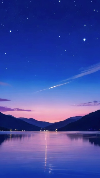 星湖夜景