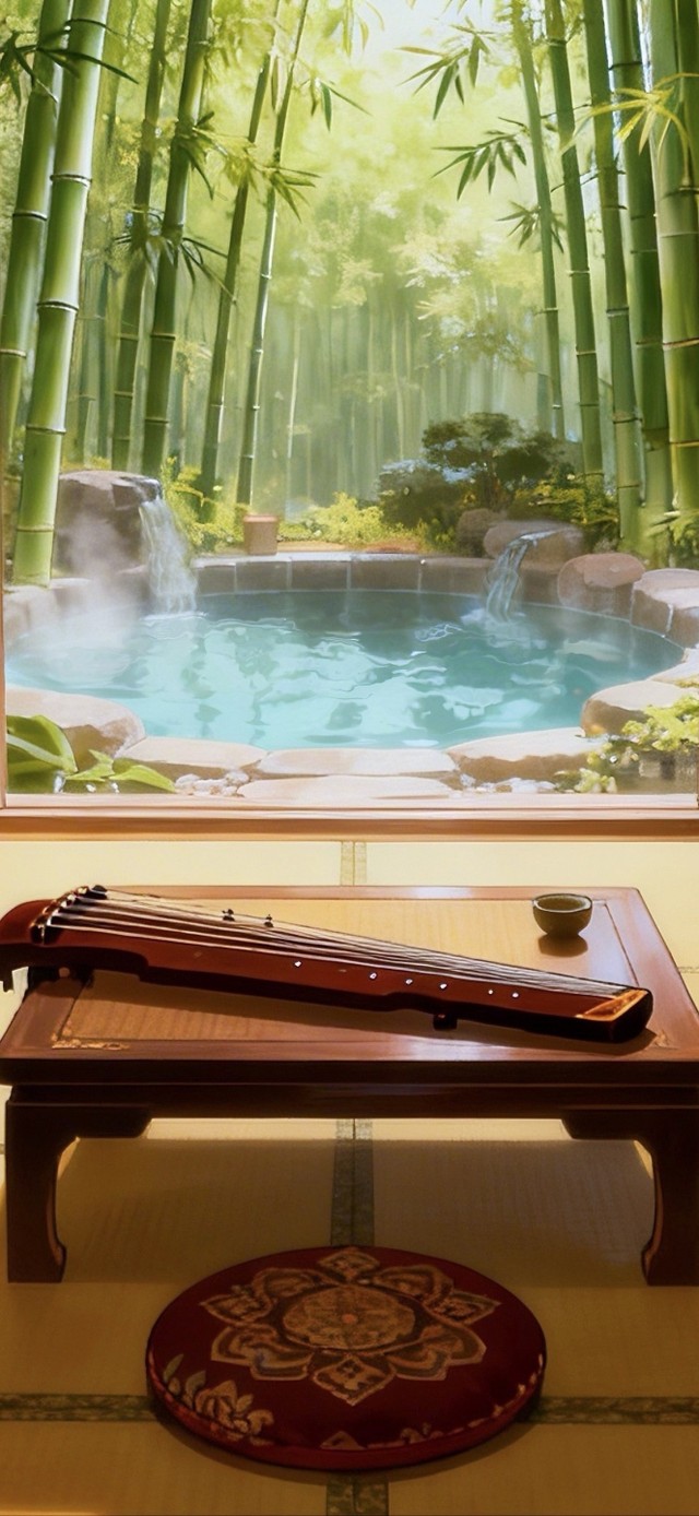 竹林古风温泉小屋
